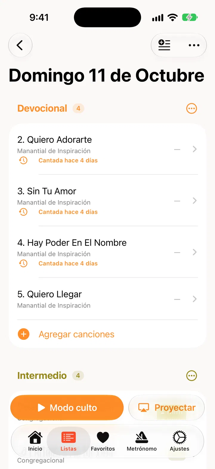Lista del culto en Lyrio
